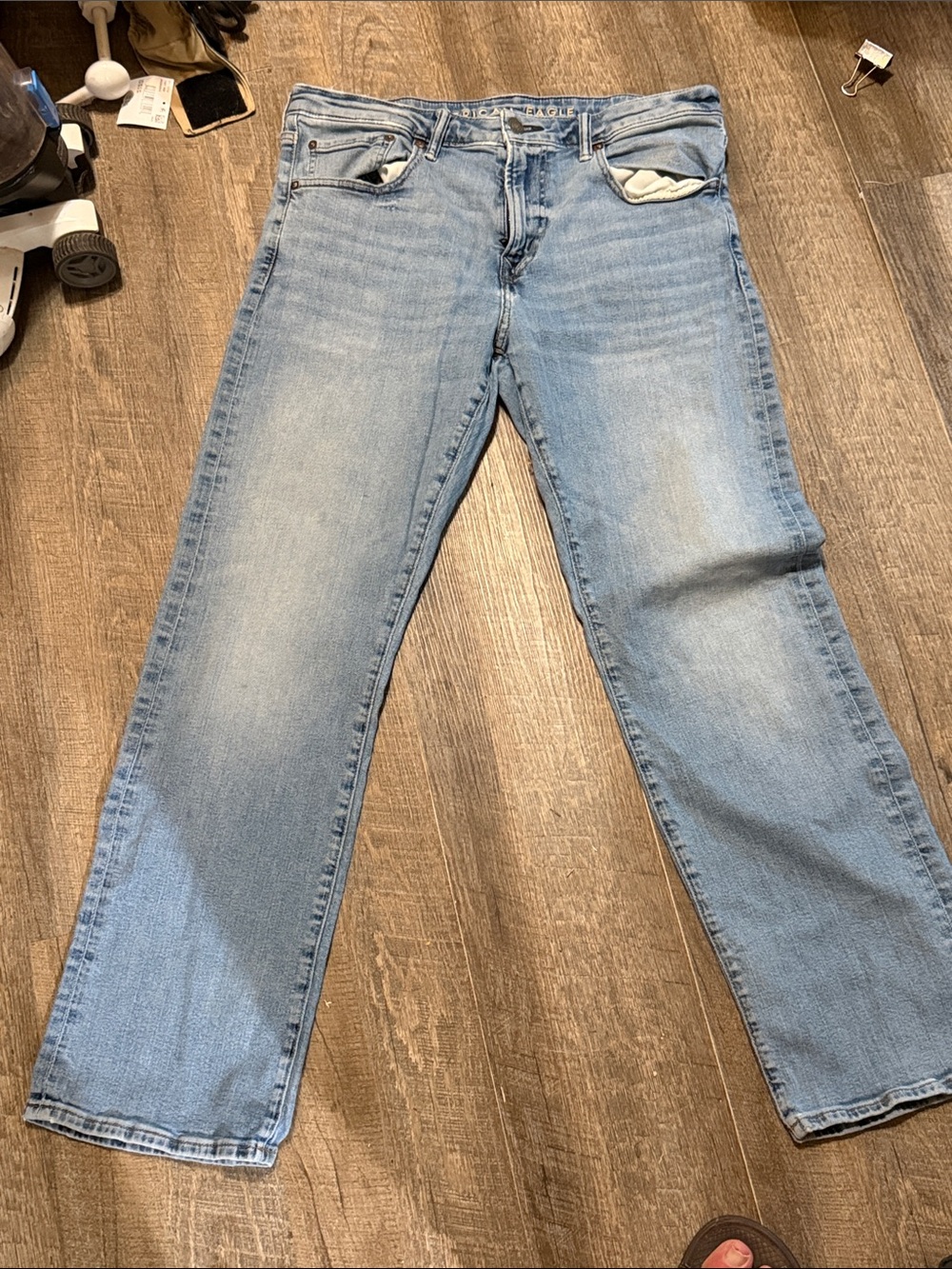 American Eagle Outfitters Light Blue Straight Jeans. Classic boot cut